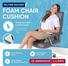 Large Seat Cushion (19″ x 17″ x 3″) Memory Foam for Office Chair, Wheelchair Cus