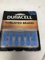 Duracell Hearing Aid Batteries Blue Size 675, 6 Count Pack,675A Size Hearing Aid