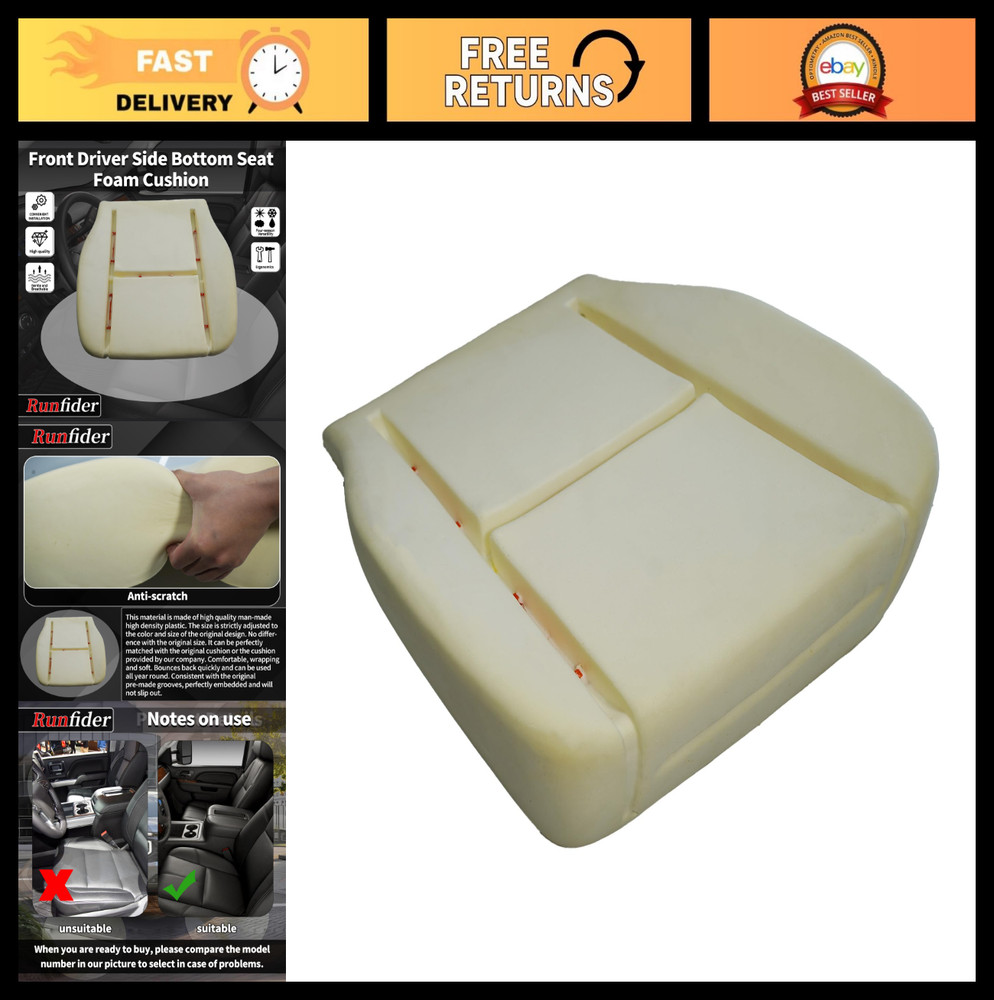 Driver Side Replacement Seat Foam Cushion Pad for Chevy GMC 2007-2014 – Comfort