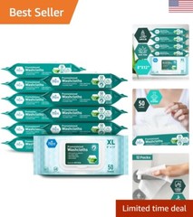 Disposable XL Premoistened Washcloths 600-count, 8″ x 12″ for Adults| Silky S…