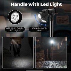 Walking Cane with LED Light: Ohuhu Folding Cane for Men Women Foldable Walking S