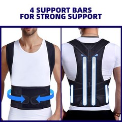 Adjustable Posture Corrector Back Brace with Lumbar Support for Men and Women