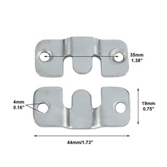 S SYDIEN 20 Pcs Sectional Couch Connectors Furniture 44x19mm, Silver