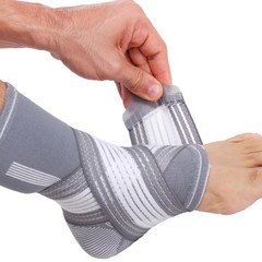 Adjustable Ankle Support Brace Gray, Size M, 1 Unit