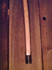 ELK ANTLER HANDLE walking stick natural grown MAPLE wood shaft made in the USA
