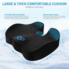 Seat Cushion,Thick Memory Foam Cushions for Office Chair, Car Seat, Airplane, Re