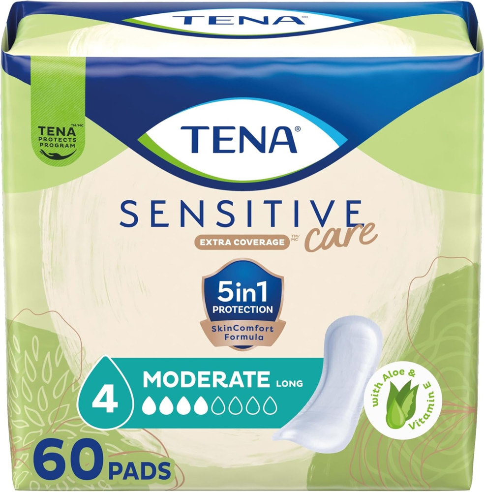 TENA Sensitive Care Extra Coverage Moderate Long Incontinence Bladder Control Pa