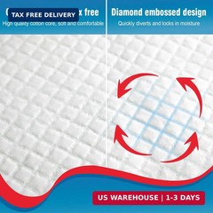 BIGGMED Tear-Resistant Incontinence Bed Pads 40“ x 36“ 130 Gram Heavy Duty (25