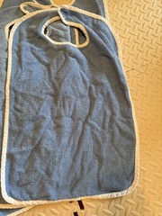 9 Adult Cotton Terry Bibs Reusable Washable Clothing Protectors Good Used Cond.