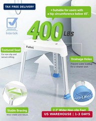 Space-Saving Triangular Shower Chair for Inside Shower, FSA/HSA Eligible 400 lbs