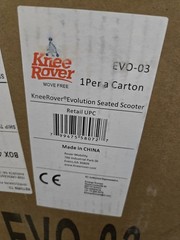 KneeRover® EVO-03 Steerable Seated Knee Scooter – Blue – Open Box