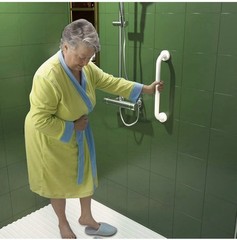 16 Inch Anti Slip Shower Grab Bar Oil Rubbed White, Munzong Bathroom Grab Bar