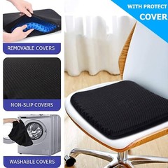 Gel Seat Cushion, Double Thick Egg Gel Cushion for Pressure Pain Relief, Brea…