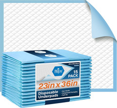 MED PRIDE 15 Disposable Underpads 23“ X 36“ Incontinence Pads, Chux, Bed Cover