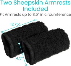 Vive Wheelchair Armrest Pads (2 PCS) – Memory Foam Sheepskin Cushion Accessories