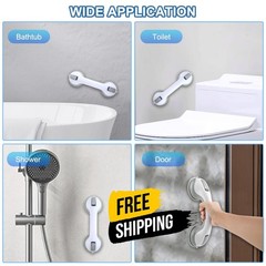 2PCS Suction Cup Shower Grab Bars – Bathroom Safety Support Handle