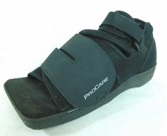 ProCare Medical Walking Shoe Black Open Toe Post-Op Break Medium