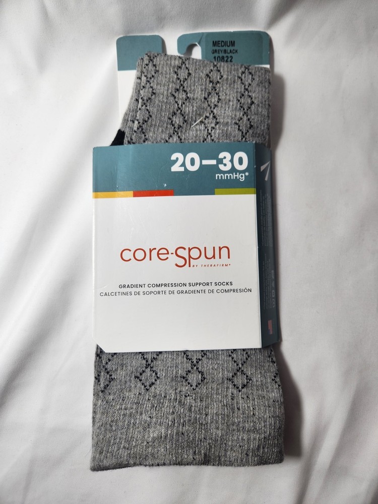 Therafirm Core-Spun Gradient Compression Socks Knee High Medium 20-30mmhg