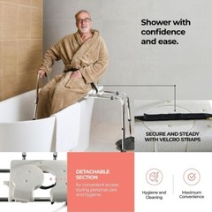 Sliding Shower Transfer Bench, Adjustable Height, Holds Up to 400 lbs