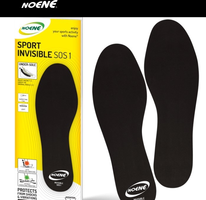 NOENE Sport Invisible SOS1 Insoles Antishock, for Sports, US W 11-17 M 9.5-16