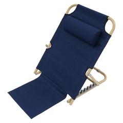 Folding Adjustable Sit up Back Rest Portable Lifting Bed Backrest Deep Blue NEW