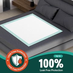 Disposable Bed Pads with Adhesive Strip 30″ x 36″ (50 Count), Super Absorbent…