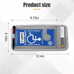Handicap Placard Holder for Car, Universal Transparent Disabled Parking Permit S