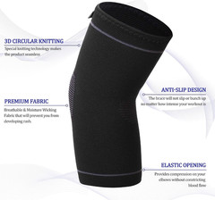 Elbow Brace Compression Support Sleeve (Pair)–Pain Relief & Inflammation from Te