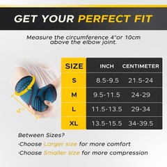 Copper Elbow Compression Sleeve 1 Pair, Tennis Elbow Brace for Men Women, Elb…