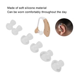 6pcs Hearing Aid Earplug Soft Silicone Replacement Buds For All-Day Comfort