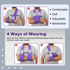 Arm Sling Shoulder Immobilizer, Rotator Cuff Support Brace, Lightweight Comfo…