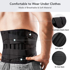 Adjustable Lumbar Support Belt for Lower Back Relief Waist Brace for Men & Women