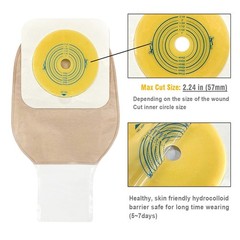 Ceeport 21 PCS Colostomy Bags Ostomy Supplies Two Piece with Clamp Closure