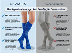 SIGVARIS Mens Microfiber Shades 183 Calf Compression Socks 15-20mmHg