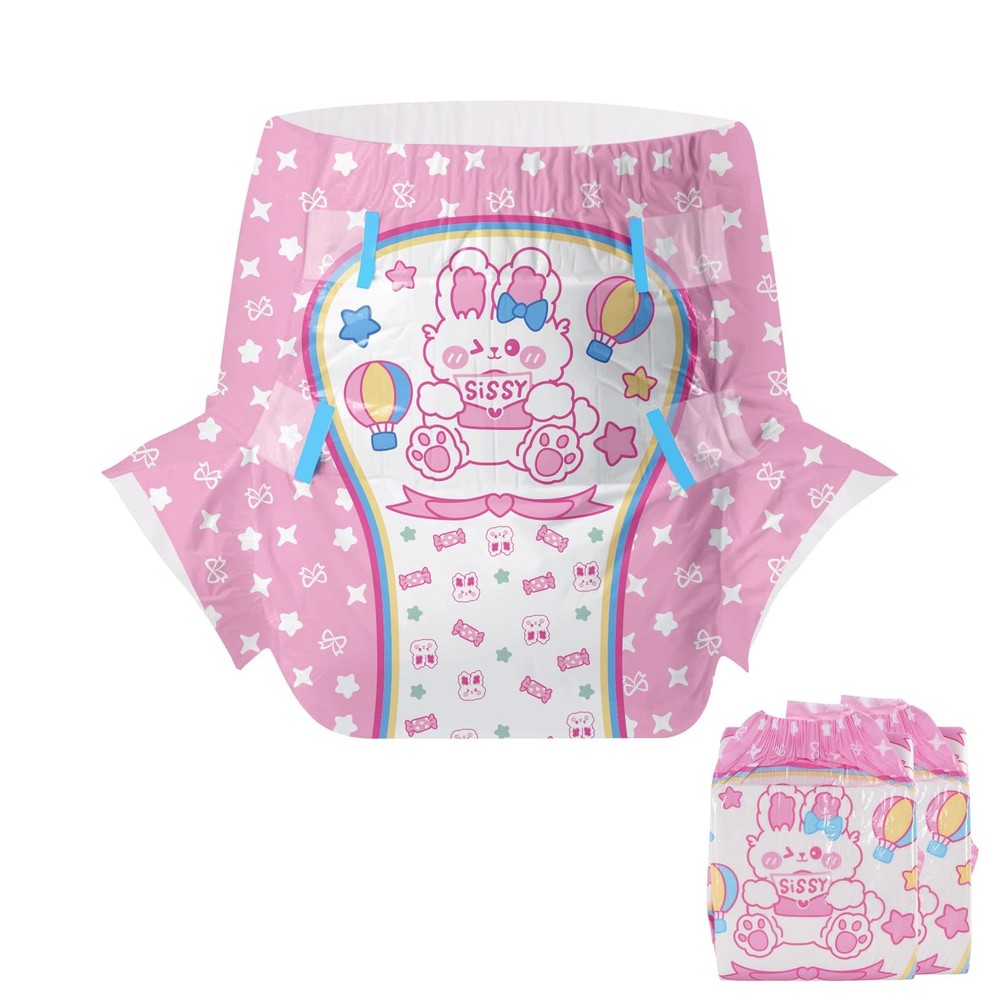 CutiePlusU Adult Diaper Sample 2 Pack Overnight Absorbency Medium Tabs
