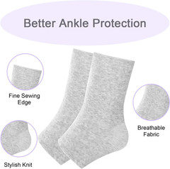 2 Pairs of One Compress Bamboo Foot Sleeves,Keep Warm Bamboo Ankle Socks Foot