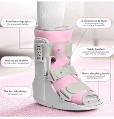 Adjustable Large Fracture Boot Walking Cast Pink Medical Grade Sprain