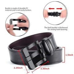TSA Approved Non-Metal Nickel Fits Waist 37–38 in | Overall Length 47 in Black