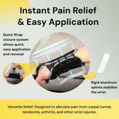 BraceUP Quick Wrap Wrist Brace for Carpal Tunnel, Tendonitis, and Arthritis –…