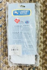 RX Comfort Socks For Sensitive Skin Extra Wide Top White Size Medium (9-11) NEW