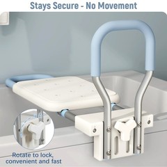 Shower Chair with Bathtub Handrail,Up to 400lbs Capacity