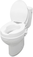 Raised Toilet Seat with Lid for Elderly 4″ High, Fits Round and Elongated up …