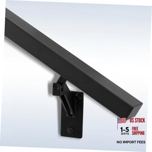 8FT Handrails Kit for Indoor Outdoor Stairs，Modern Aluminum 8 FT Matte Black