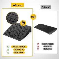 Heavy Duty Rubber Threshold Ramp, 5 Inches Rise Height 7000lbs Load Capacity