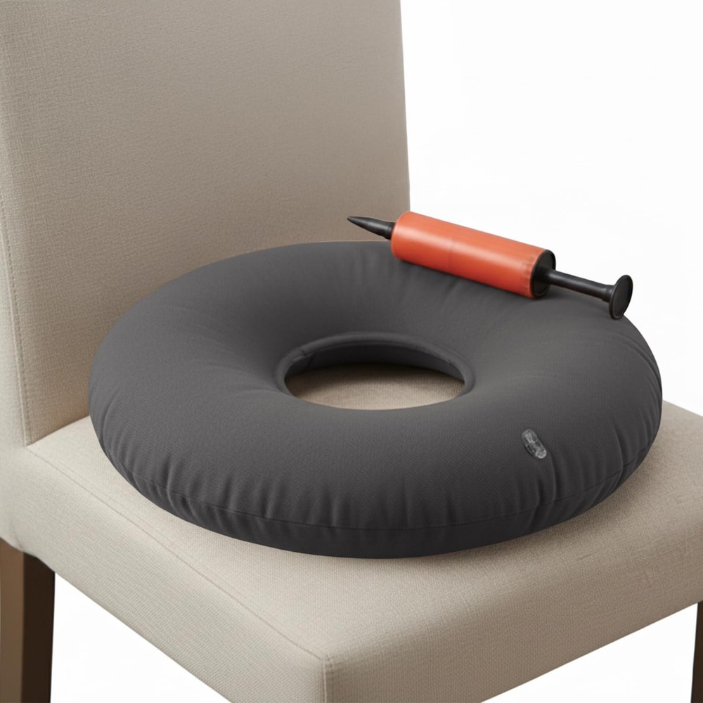 Dr. Frederick’s Original Inflatable Donut Pillow – 18″ 18 Inches – Gray, Gray