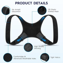 Aokyoo Back Brace Posture Corrector for Men – P0328001 One Size, Black