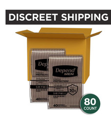 Depend Fresh Protection Incontinence Underwear for Men, Adult Diapers, S/M, 80Ct