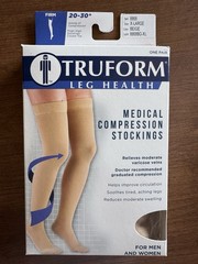 Truform Compression Stockings Thigh High Closed Toe Firm 20-30 mmHG XL 8868 Tan