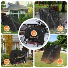 Mobility Scooter Cover,Waterproof Wheelchair Cover for 55x26x36inches, Black