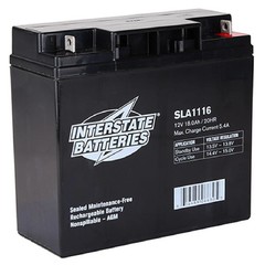 Interstate Battery SLA1116 12V 18Ah AGM Scooter Battery – OEM Equivalent